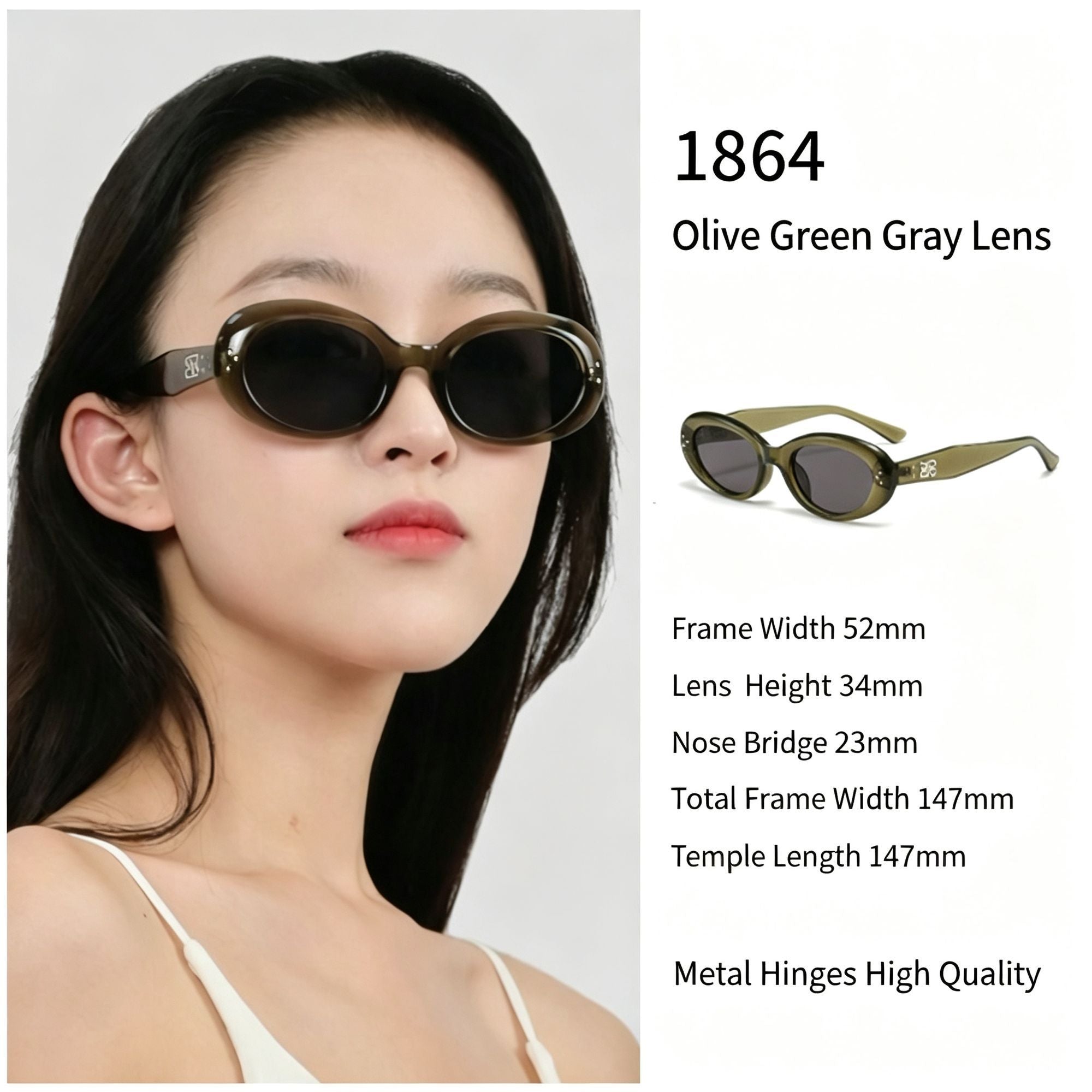 Earthy Olive Green Grey Lens Cat Eye Sunglasses UV400 Protection, Casual Outdoor Utility Style, Popular Christmas Holiday Gift
